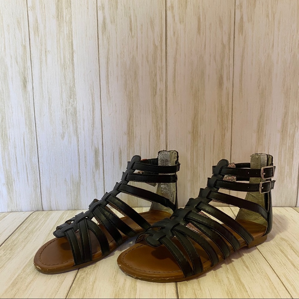 Kids Black Sandals